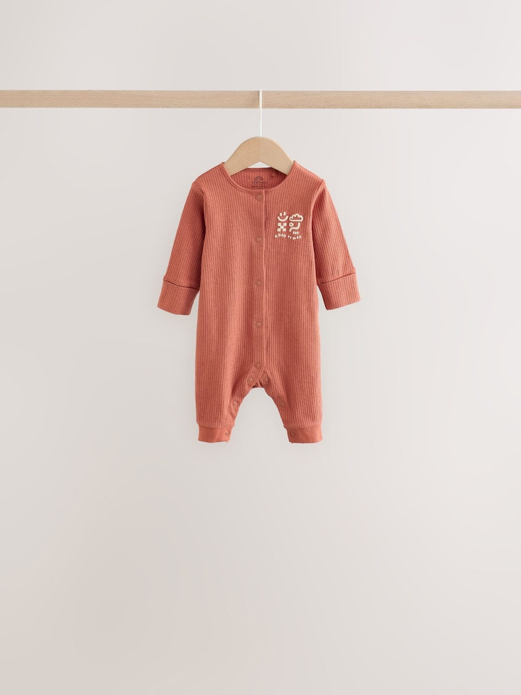 Blue/Red Patterned Baby Sleepsuits 5 Pack (0mths-3yrs)