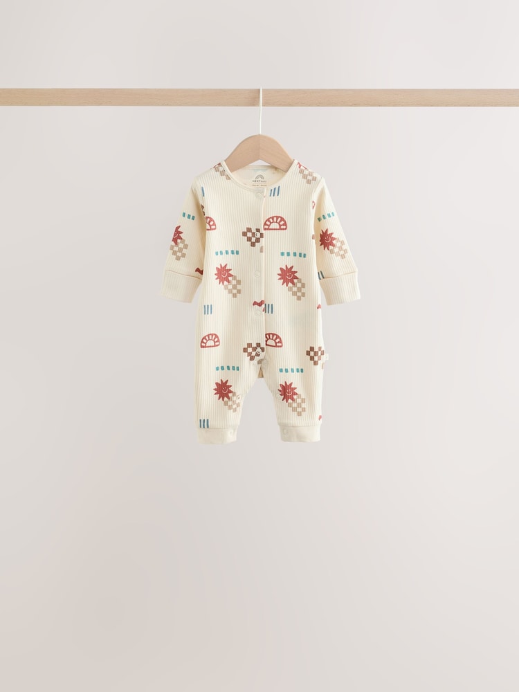 Blue/Red Patterned Baby Sleepsuits 5 Pack (0mths-3yrs)