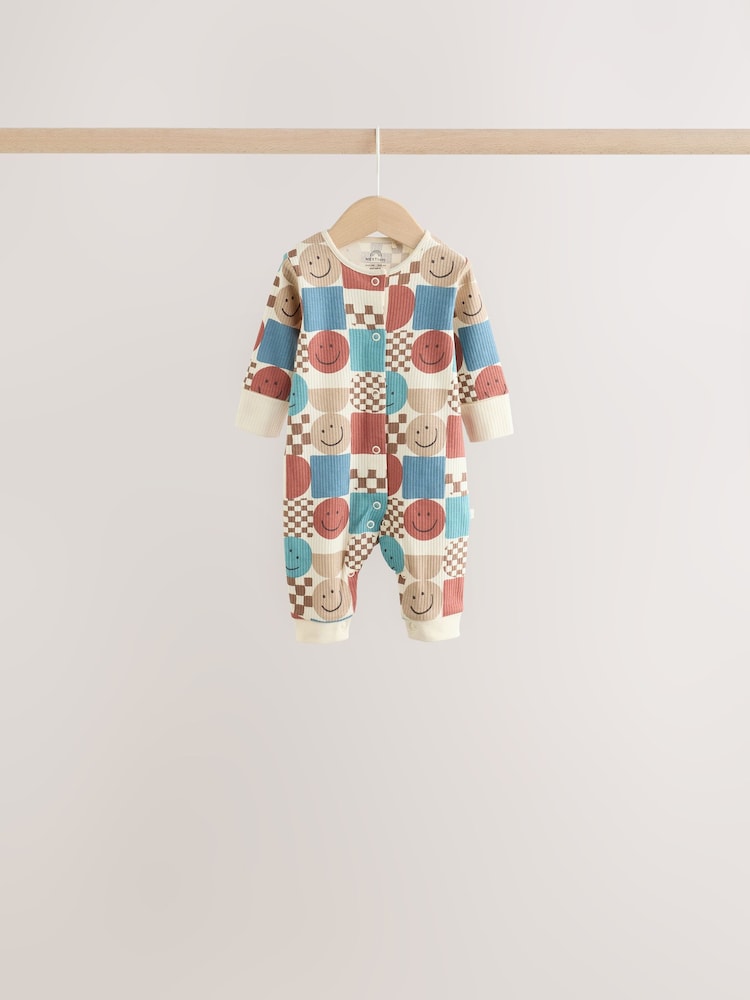 Blue/Red Patterned Baby Sleepsuits 5 Pack (0mths-3yrs)