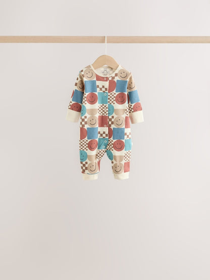 Blue/Red Patterned Baby Sleepsuits 5 Pack (0mths-3yrs)