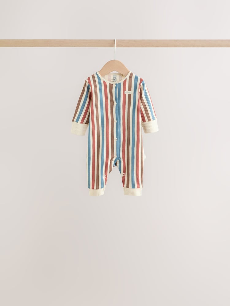Blue/Red Patterned Baby Sleepsuits 5 Pack (0mths-3yrs)