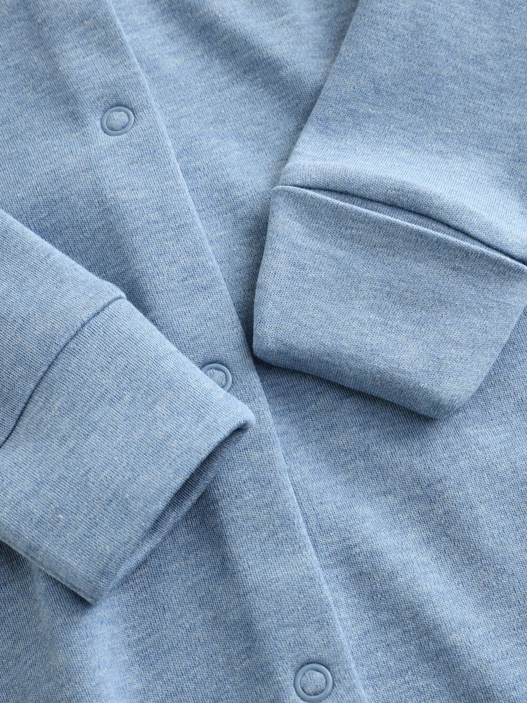 Grey/ Blue/Neutral Baby Sleepsuits 3 Pack (0-2yrs)