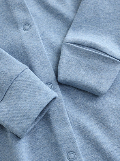 Grey/ Blue/Neutral Baby Sleepsuits 3 Pack (0-2yrs)
