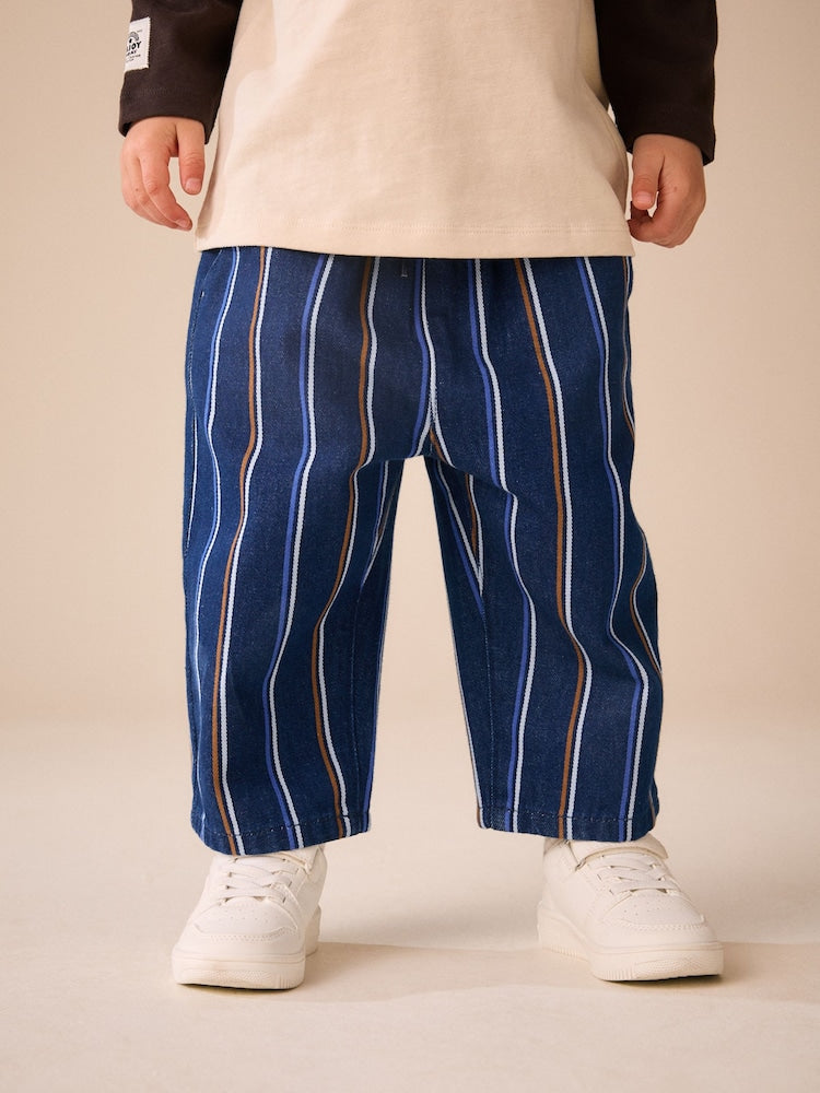 Multi Stripe Wide Fit Jeans (3mths-7yrs) - Multi Stripe / 12-18 Months (80-86cm)
