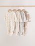 Neutral Micro Fleece Two Way Zip Baby Sleepsuits 4 Pack - Up to 1 Month (50-56cm)