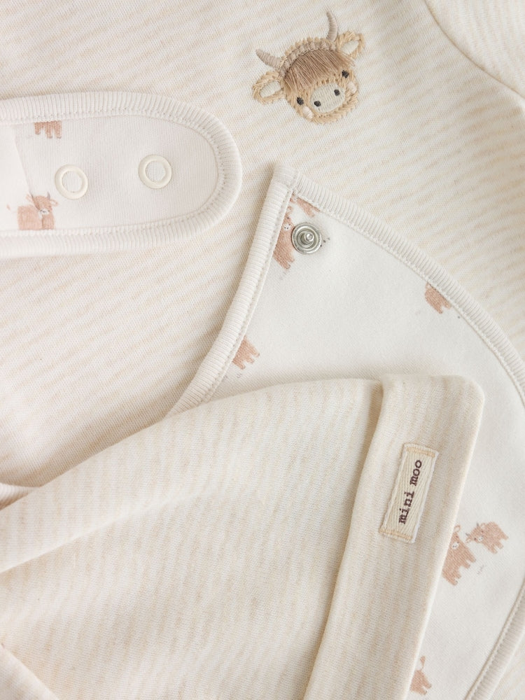 Neutral Hamish Sleepsuit, Bodysuit, Hat and Bib Set 4 Piece (0-9mths)