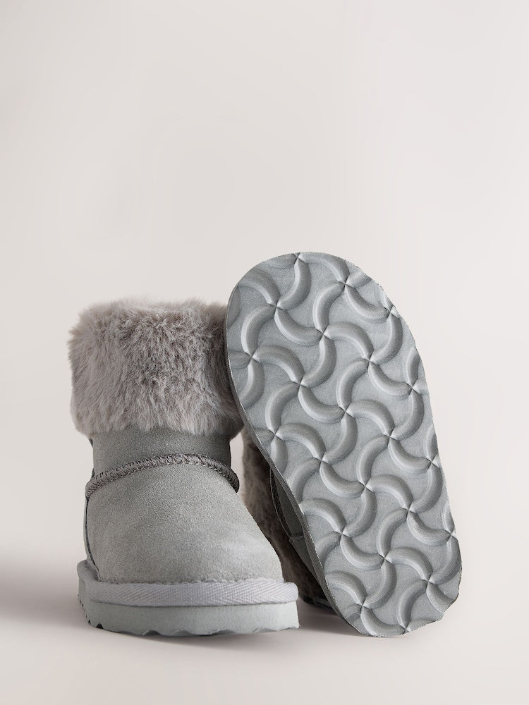 Baker by Ted Baker Faux Fur Cuff Slipper Boots with Bow
