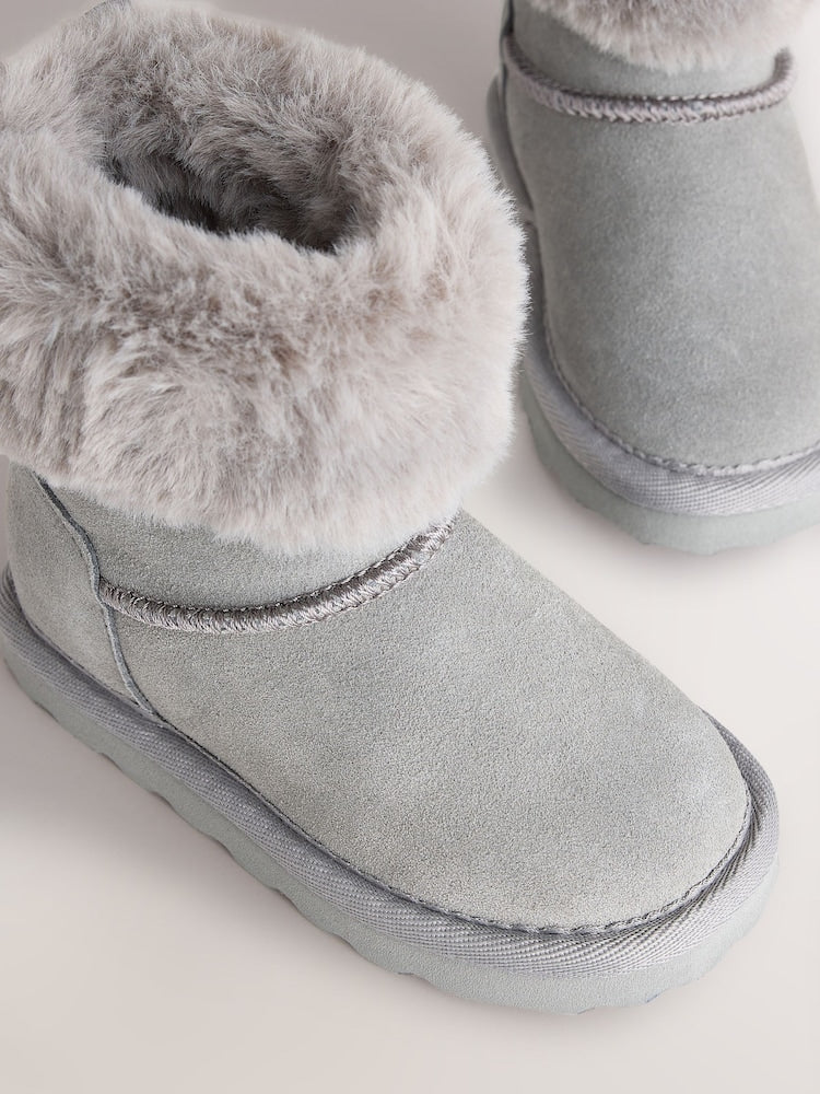 Baker by Ted Baker Faux Fur Cuff Slipper Boots with Bow
