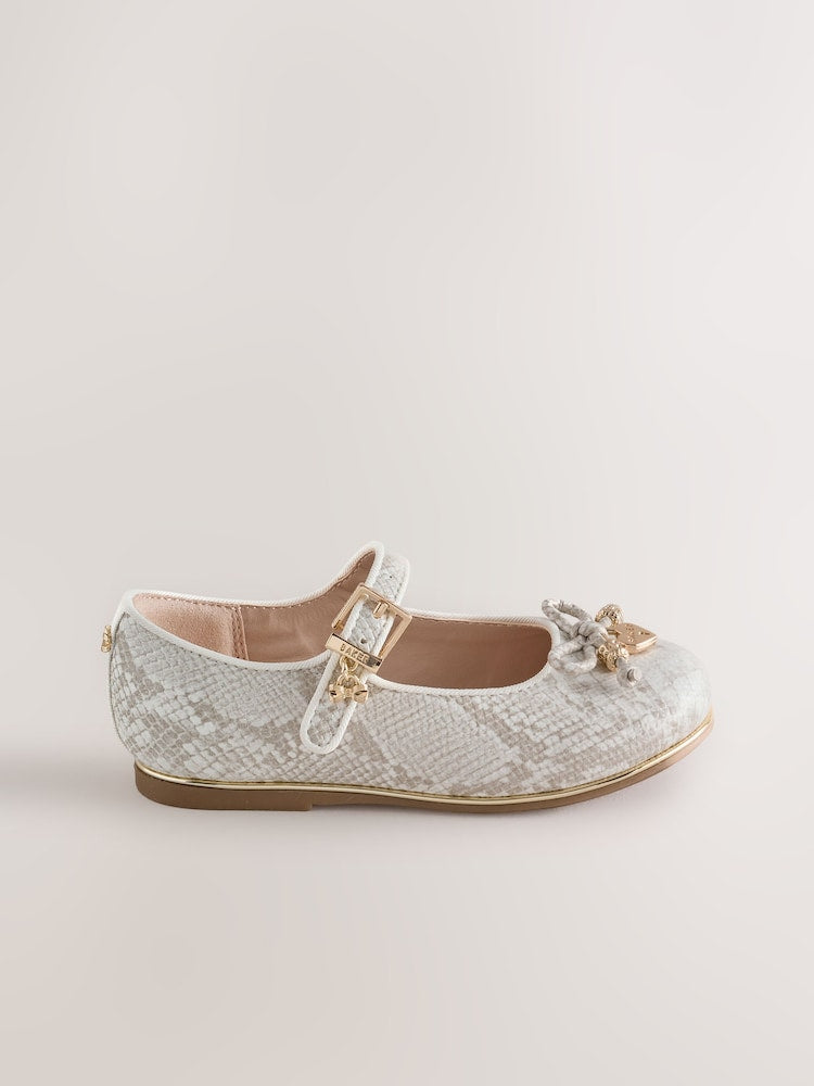Baker by Ted Baker Snake Mary Jane Bow Occasion Shoes