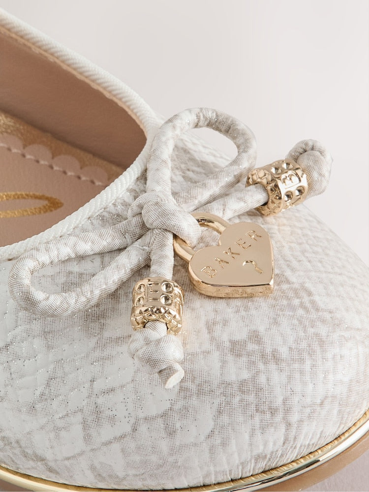 Baker by Ted Baker Snake Mary Jane Bow Occasion Shoes