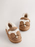 Baker by Ted Baker Faux Fur Lined Slipper Mary Jane Shoes with Bow
