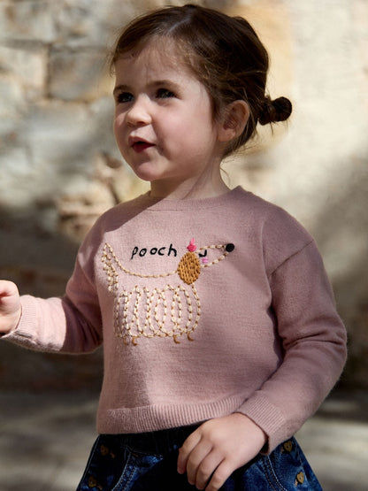 Pink Pooch Embroidered
