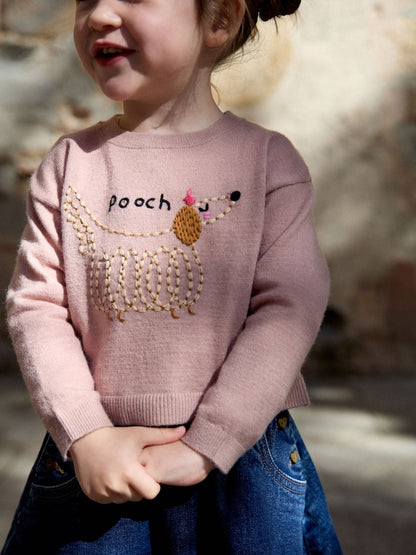 Pink Pooch Embroidered