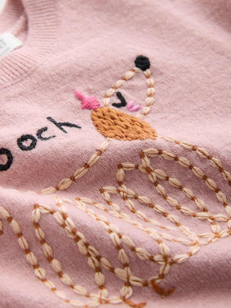 Pink Pooch Embroidered