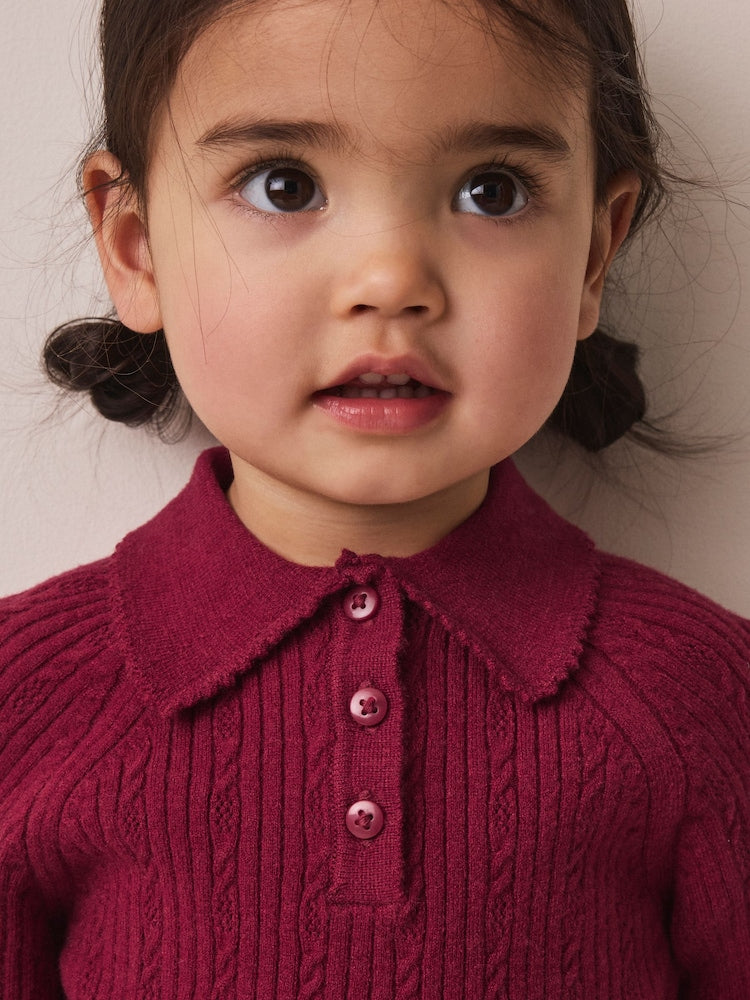 Berry Red Collared
