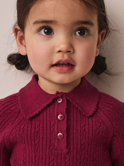 Berry Red Collared