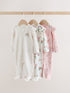 Pink Baby Sleepsuits 3 Pack