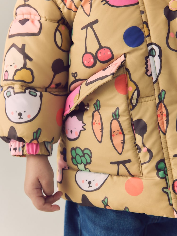 Character Print Shower Resistant Padded