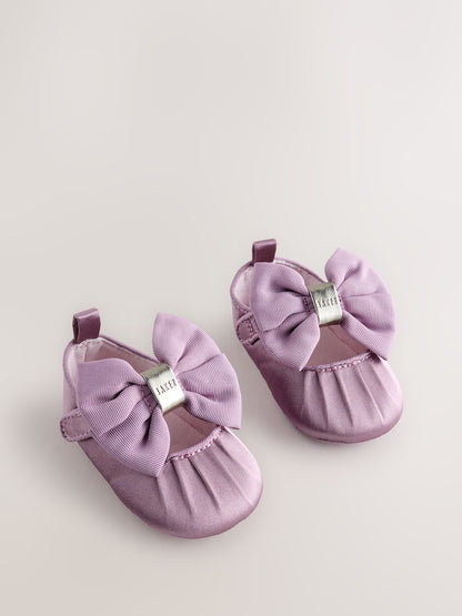 Baker by Ted Baker Blush Pink Padders Shoes With Bow - Size Up To 3 Months (50 - 62cm) - Blush Pink
