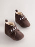 Baker by Ted Baker Chocolate Brown Slipper Boots Padders - Size Up To 3 Months (50 - 62cm) - Chocolate Brown
