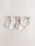 Neutral Character Roll Top Baby Socks 5 Pack