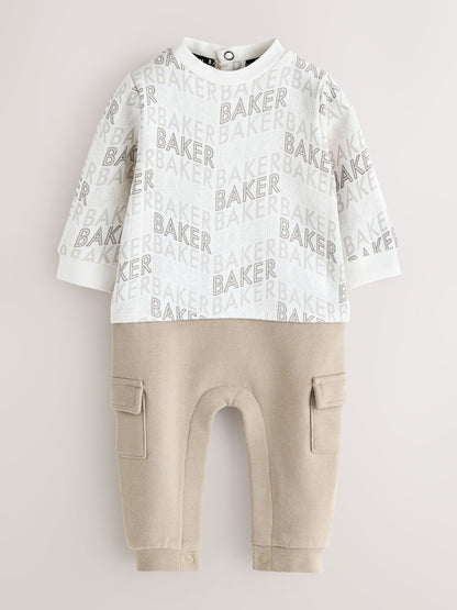 Baker by Ted Baker Letter Print Mockable Rompersuit