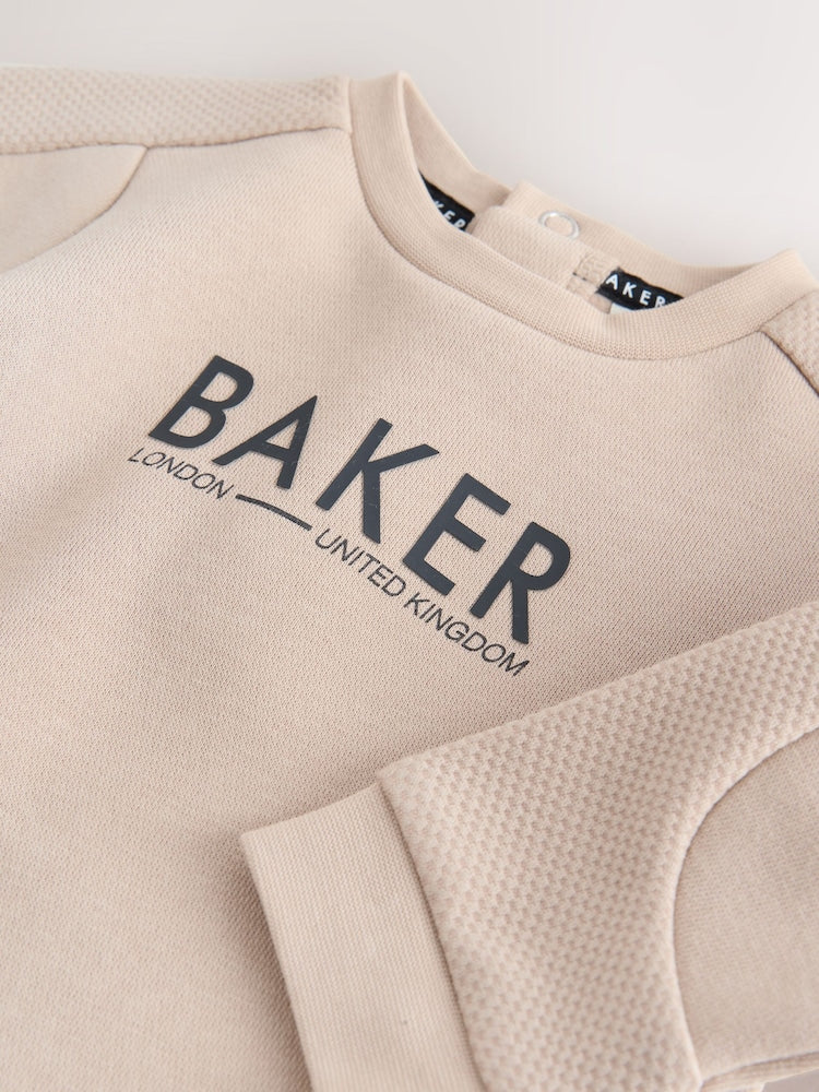 Baker by Ted Baker Stone/Charcoal Textured Romper