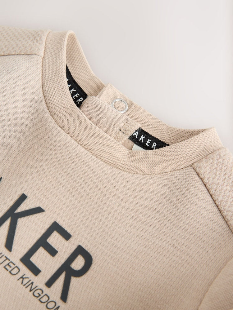 Baker by Ted Baker Stone/Charcoal Textured Romper
