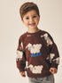 Brown Sheep All Over Printed Crew Neck Sweat Top (3mths-7yrs) - 12-18 Months (80-86cm)