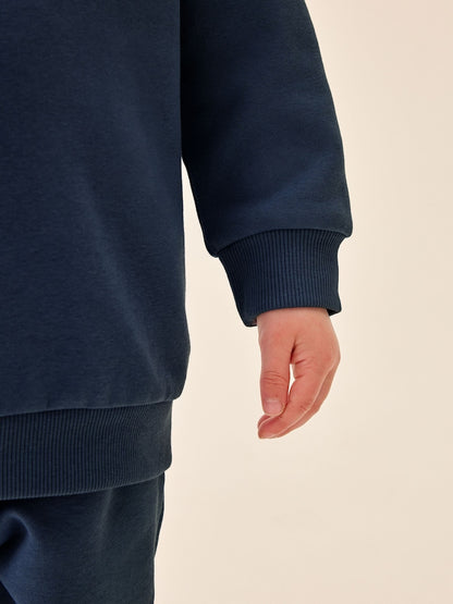 Navy Smile Logo Sweatshirt And Joggers Set (3mths-7yrs)