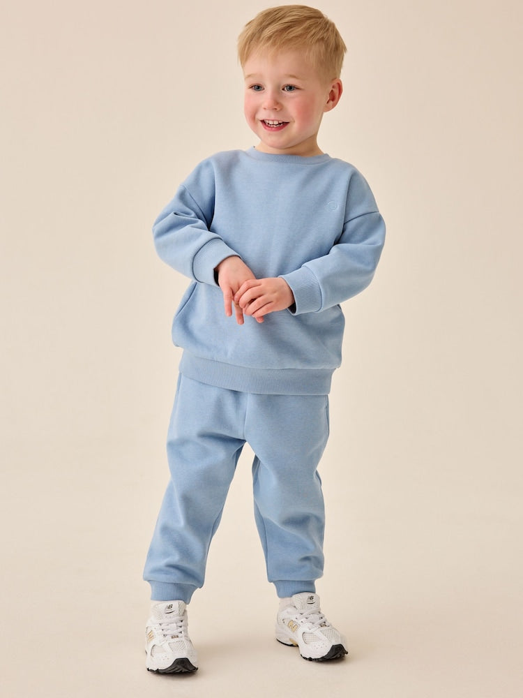 Blue Smile Logo Sweatshirt And Joggers Set (3mths-7yrs)