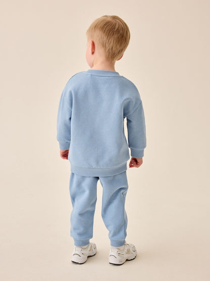 Blue Smile Logo Sweatshirt And Joggers Set (3mths-7yrs)