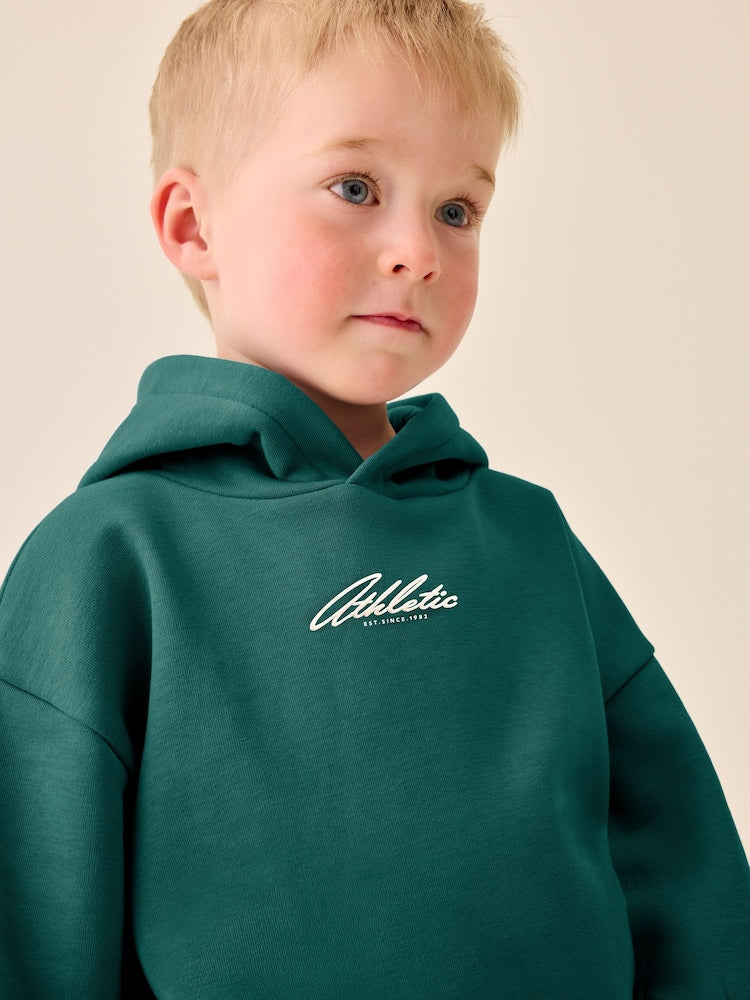Dark Green Back Print Hoodie and Joggers Set (3mths-7yrs)