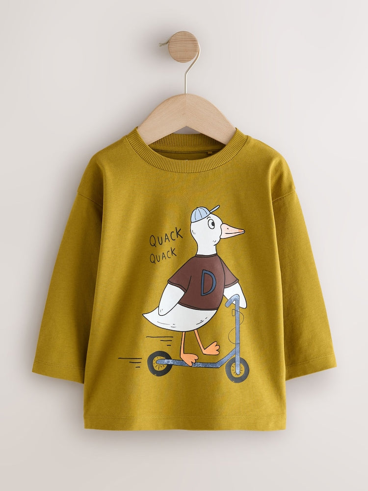 Ecru Character Long Sleeve Graphic