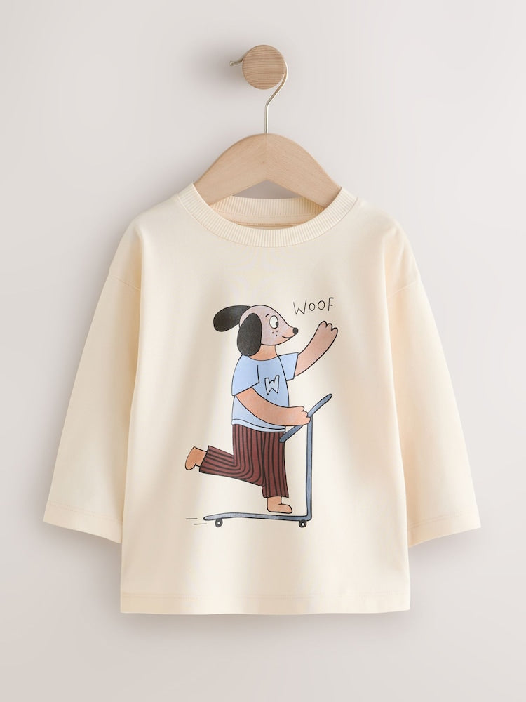 Ecru Character Long Sleeve Graphic