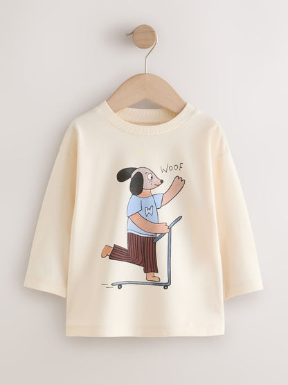 Ecru Character Long Sleeve Graphic
