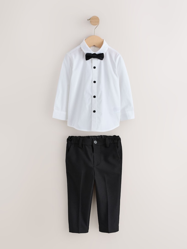 Burgundy Red Blazer, Shirt &amp; Trouser Set Blazer Shirt Trousers and Bow Tie Set (3mths-12yrs)