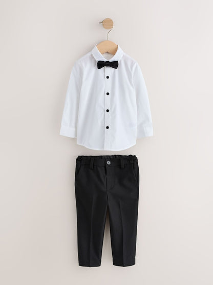 Burgundy Red Blazer, Shirt &amp; Trouser Set Blazer Shirt Trousers and Bow Tie Set (3mths-12yrs)