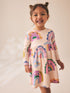 Rainbow Long Sleeve Ribbed Dress (3mths-7yrs)