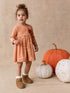 Orange Halloween Pumpkin Long Sleeve Ribbed Dress (3mths-7yrs) - Orange Halloween Pumpkin Long Sleeve Ribbed / 12-18 Months (80-86cm)