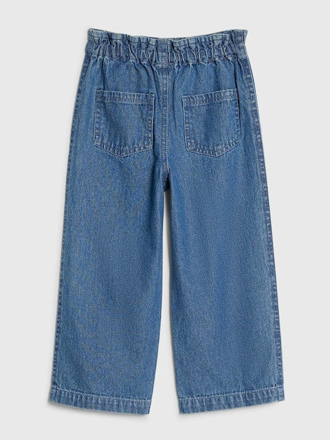 River Island Blue Pull On Wide Leg Jeans - Size 12-18 Months (80-86cm)