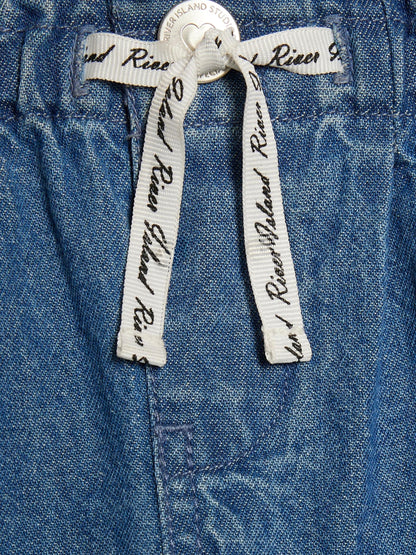 River Island Blue Pull On Wide Leg Jeans - Size 12-18 Months (80-86cm)