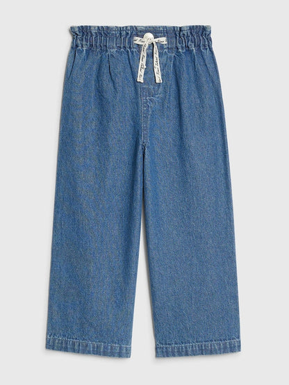 River Island Blue Pull On Wide Leg Jeans - Size 12-18 Months (80-86cm)