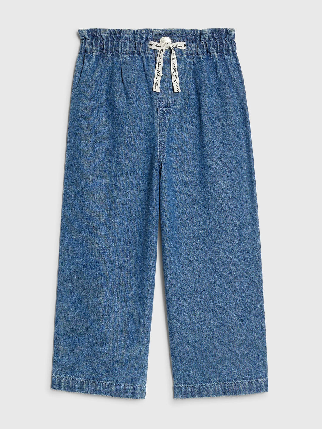River Island Blue Pull On Wide Leg Jeans - Size 12-18 Months (80-86cm) - Default 1