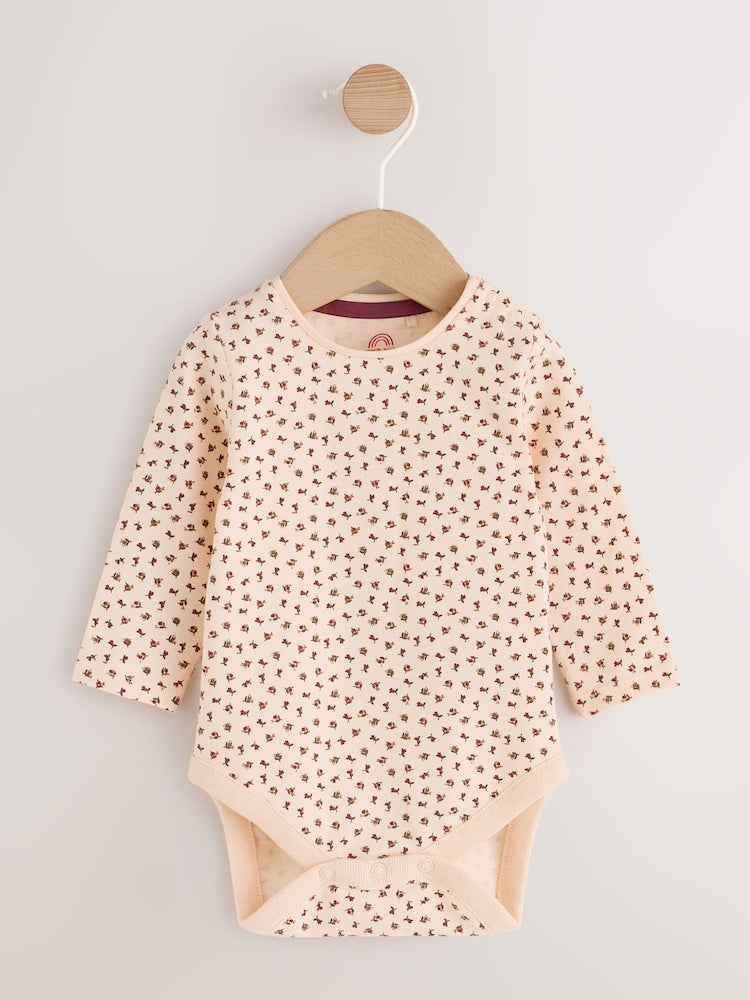 Red Corduroy Baby Long Sleeve Bodysuit And Dungarees Set 2 Piece (0mths-2yrs)
