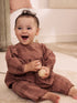 Brown/Pink Check Baby Woven Top and Trousers 2 Piece Set (0mths-2yrs) - Up to 1 Month (50-56cm)