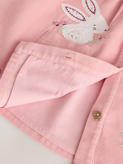 Pink Bunny Embroidered Cord