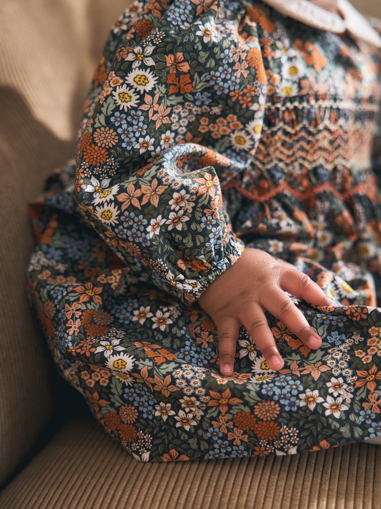 Blue Floral Woven