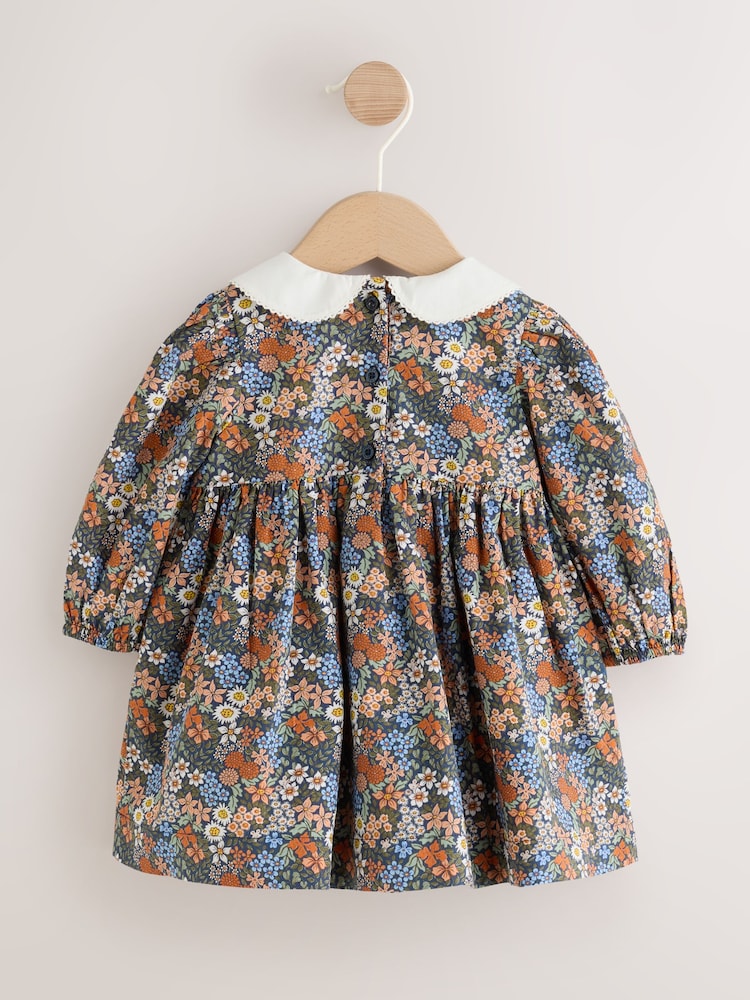 Blue Floral Woven