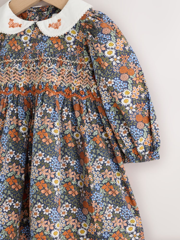 Blue Floral Woven